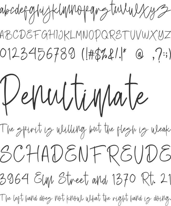 BattieSellie font preview