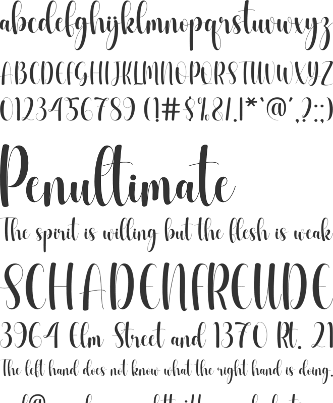 Garlic font preview