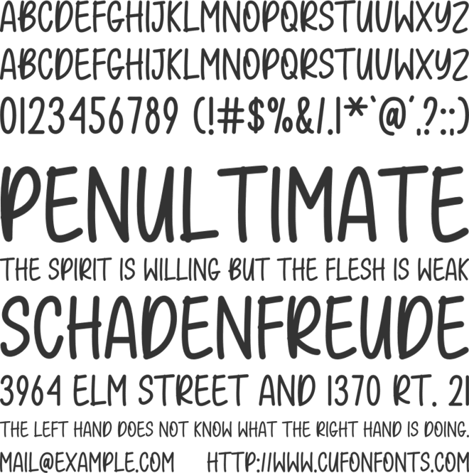 PINKY BERRY CUTE font preview