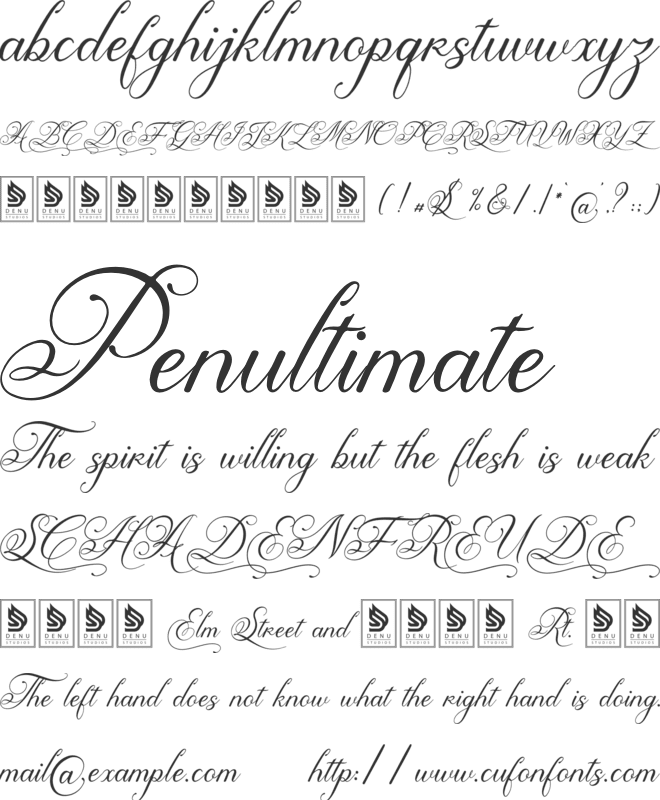 Bemdayni font preview