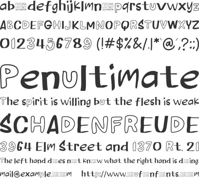 Funtime font preview