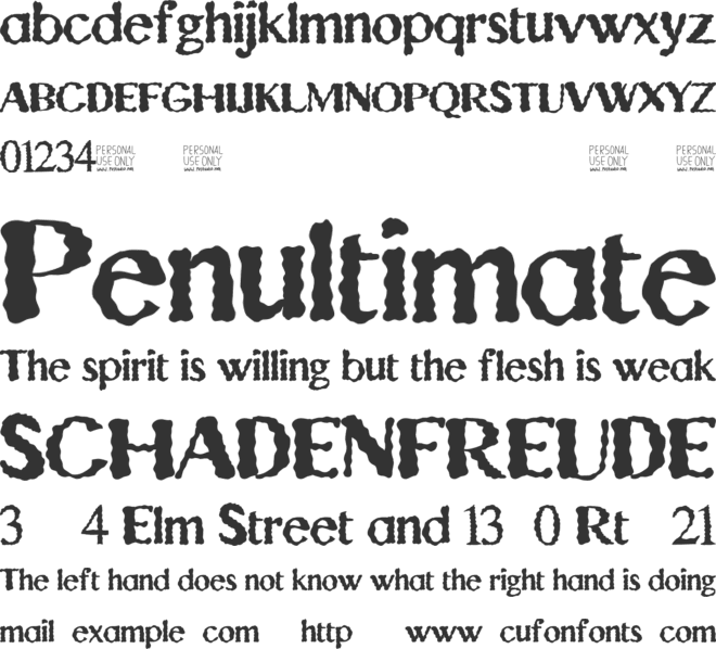 Coldest font preview