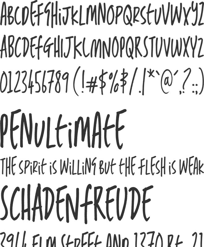 TC Willow font preview