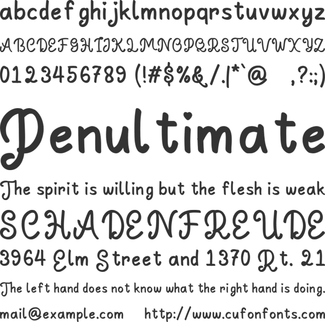 Wonderful Melbourne font preview