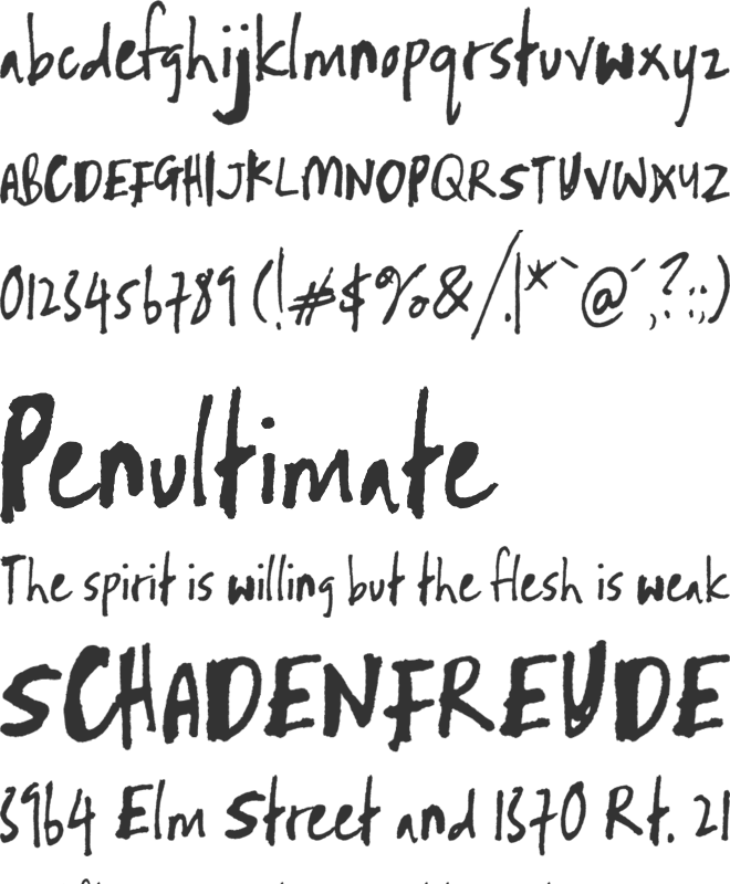 Skribblugh font preview