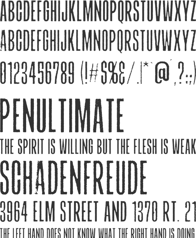 TC Headliner Rough font preview