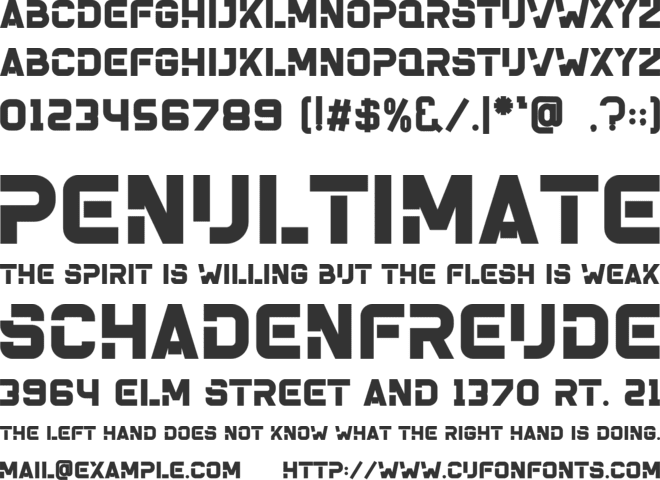 Space Night font preview