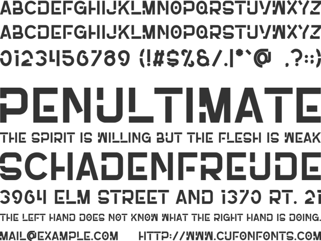 Space Perfect font preview