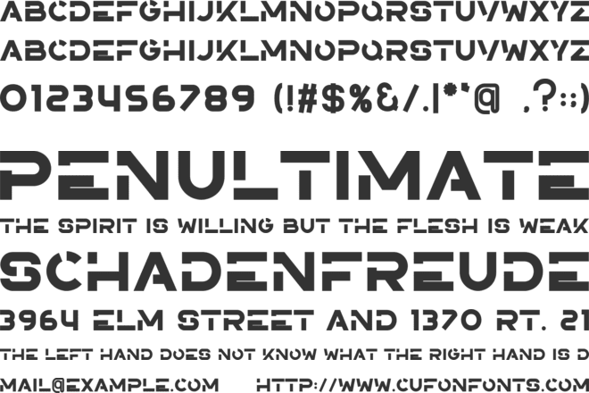 Space Break font preview