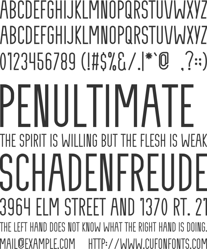 Minimalist Style font preview