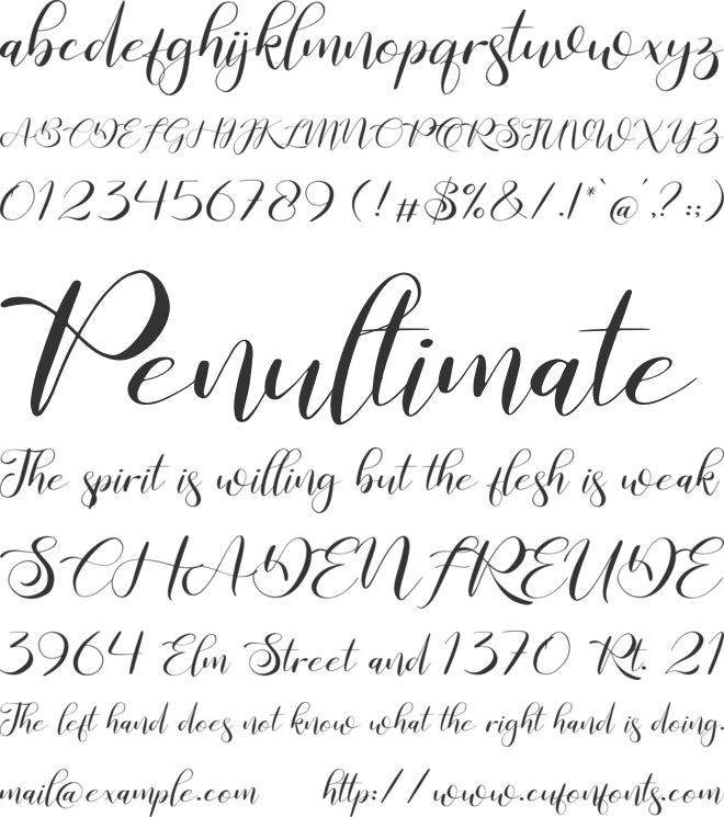 Raghide font preview