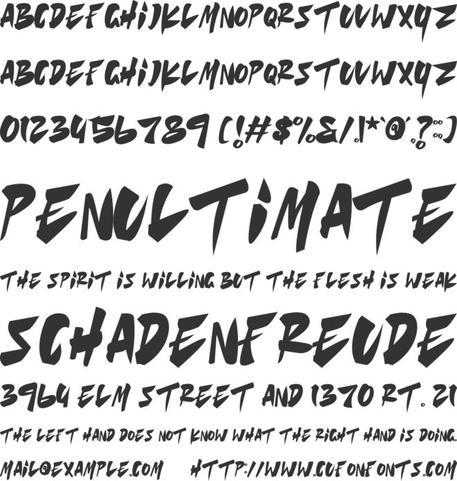 Akihabored font preview