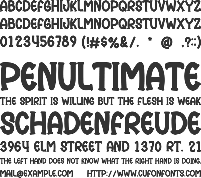 Chicken Craven font preview