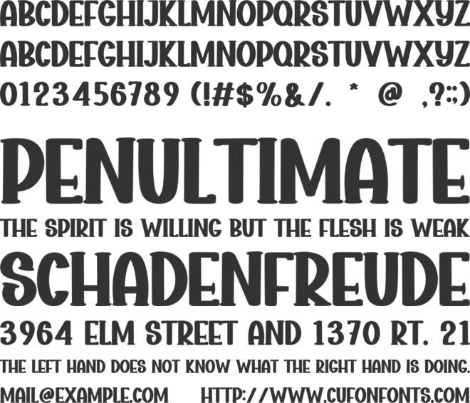 Vintage Grinche font preview