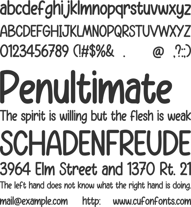 Stacked grinchi font preview