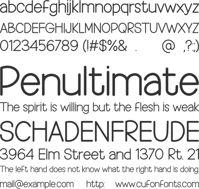 Gending font preview