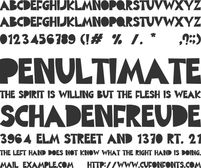 Strock Choser font preview