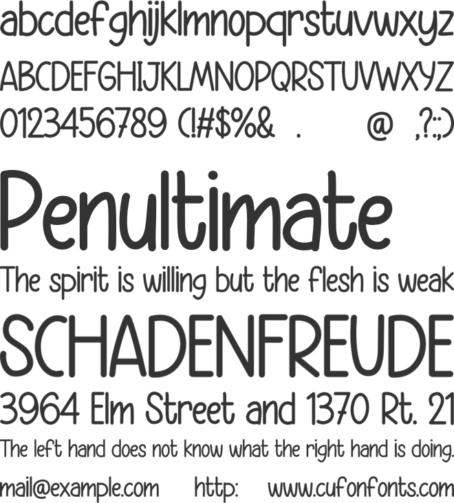 Grinchike font preview