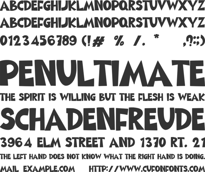 Grinch Quirki font preview