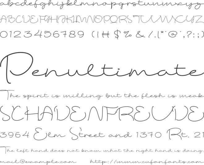 Halaline font preview