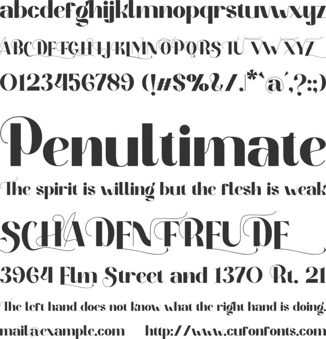 Alisant font preview