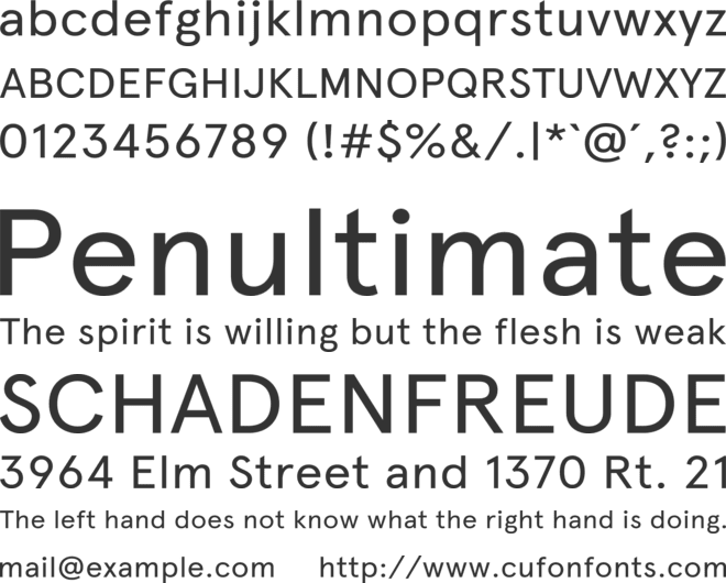 Clunistary font preview