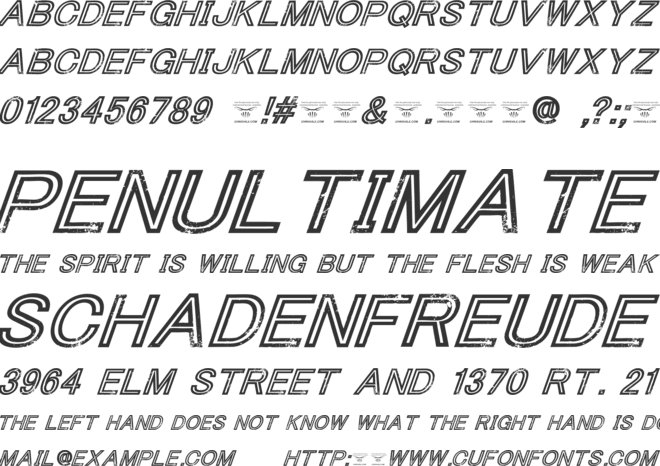 Buccinify font preview