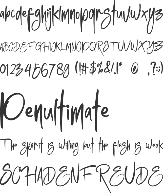 SketchyJumps font preview