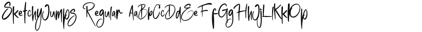 SketchyJumps Regular font