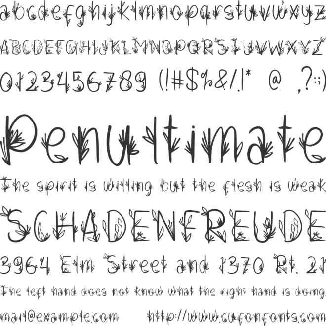 FOLIAGIS font preview