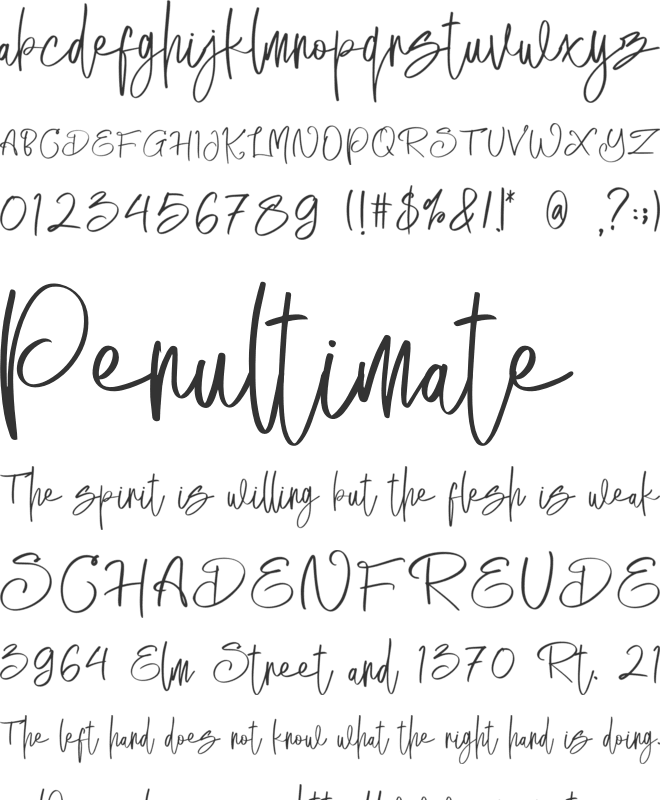 Almattine font preview