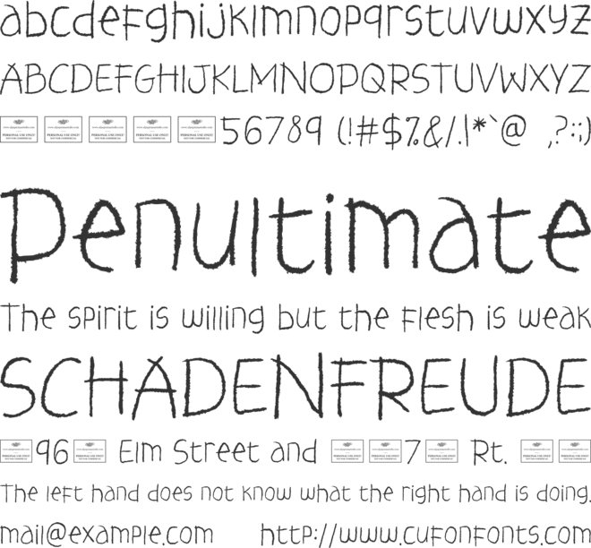 Witches Note Free font preview