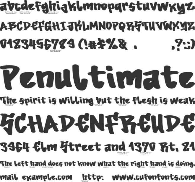 Blustreet font preview