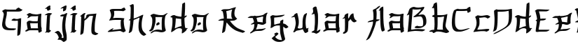 Gaijin Shodo Regular font