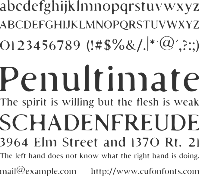 Established Typewriter font preview