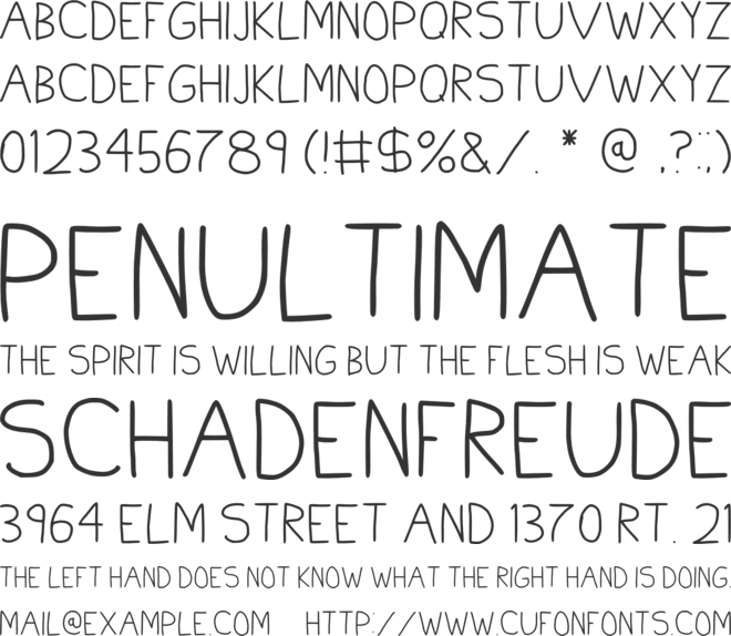 Hoerness font preview