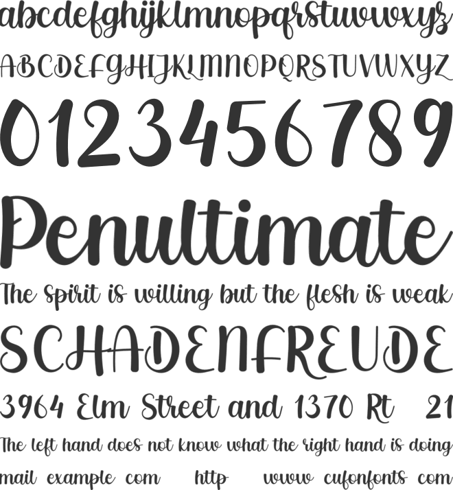 Adore Alika font preview