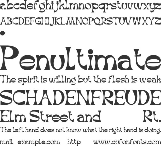 Broca font preview