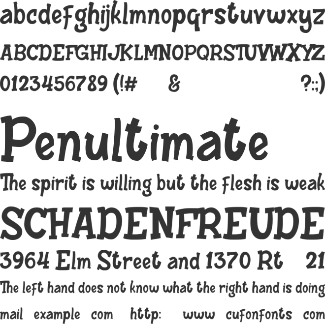 Hattrick font preview