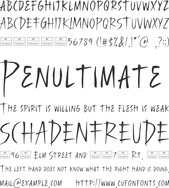 Morbid Night Free font preview