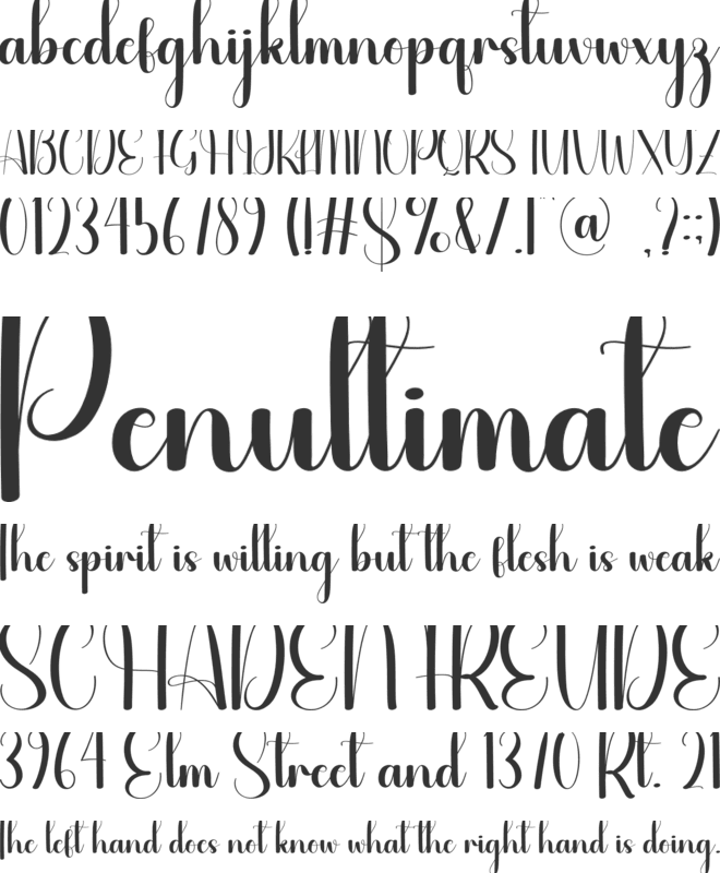 Generous font preview