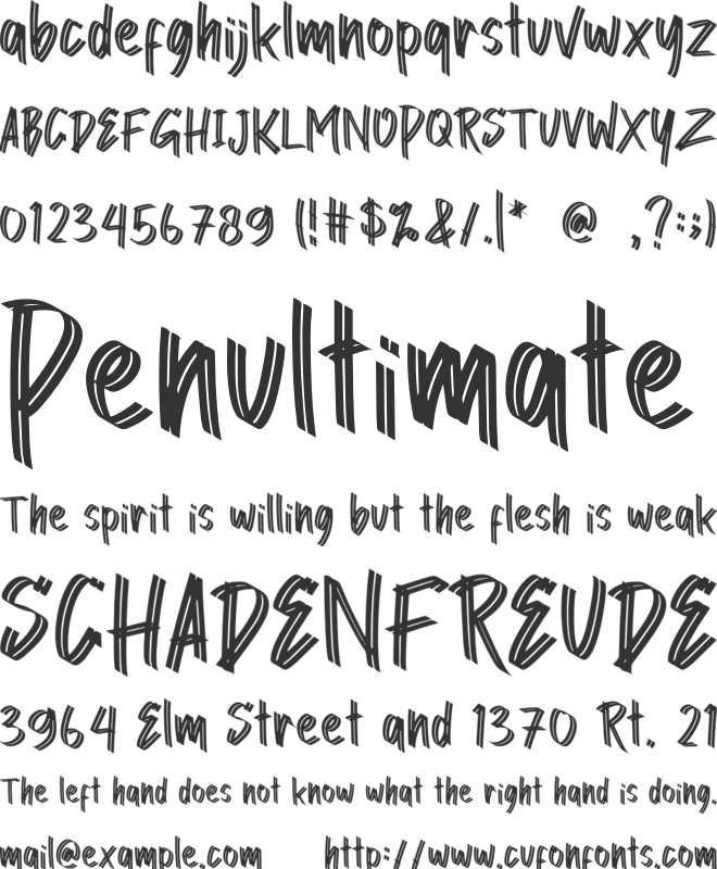 HOTENHAM font preview