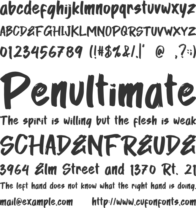 ANBEATEN font preview