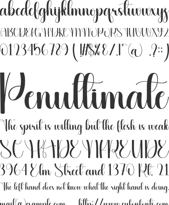 Snakefruit font preview