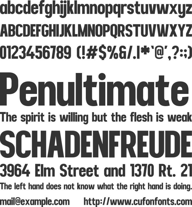 Readfine font preview