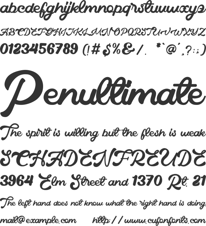 Radial Vintage font preview