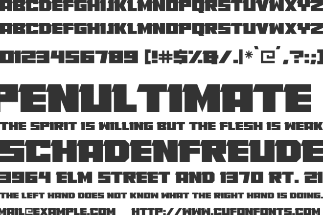 Doombots font preview