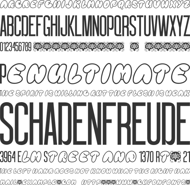 Ronsbel font preview