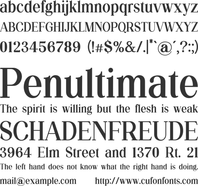 Silvex Editorial font preview