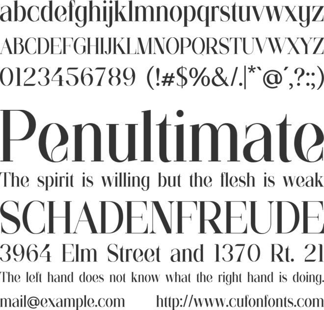 Granodipta font preview